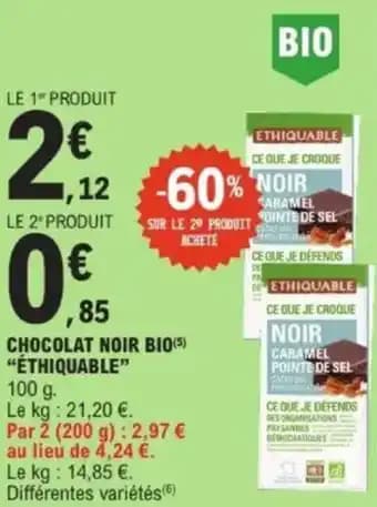 Promotion Exclusives de 14
Chocolat bio : Découvrez l'Offre incontournable