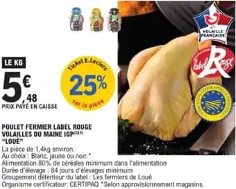 Promotion Exclusives de 8
Fermier label rouge : Découvrez l'Offre incontournable