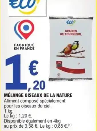 Mélange oiseaux de la nature 1 kg