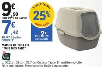 Maison de toilette tous mes amis 55.5 x 39 x 38.7 cm