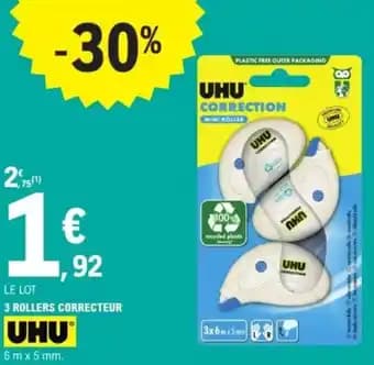 3 rollers correcteur 6 m x 5 mm