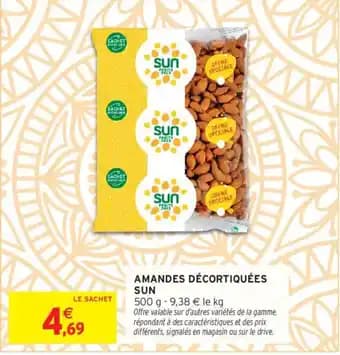 SUN Amandes décortiquées 500 g
