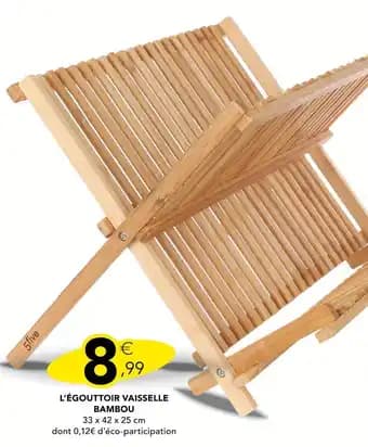 5five L'égouttoir vaisselle bambou