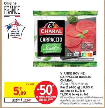 CHARAL Carpaccio basilic