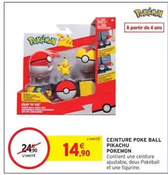 POKEMON Ceinture poke ball pikachu
