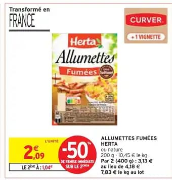 HERTA Allumettes fumées