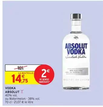 Promotion Exclusives de 5
Absolut vodka : Découvrez l'Offre incontournable