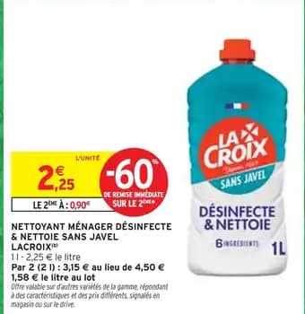 Promotion Exclusives de 6
Sans javel : Découvrez l'Offre incontournable