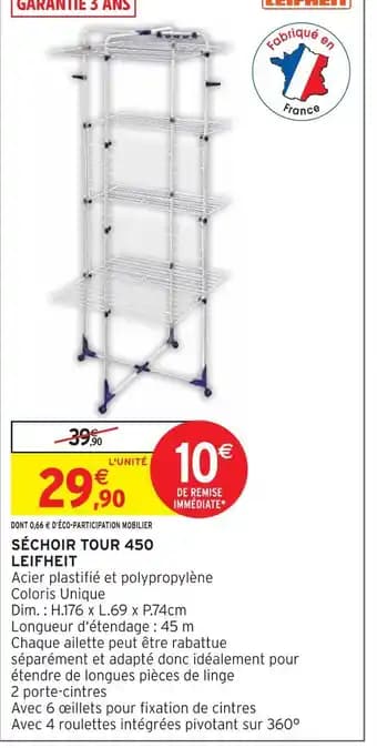 Promotion Exclusives de 10
Séchoir : Découvrez l'Offre incontournable