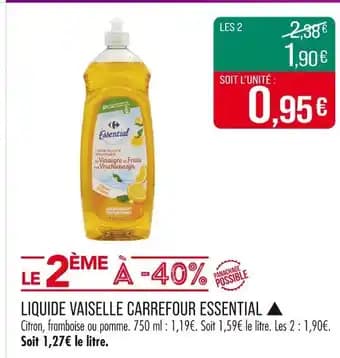 CARREFOUR ESSENTIAL Liquide vaisselle