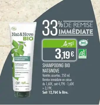 Promotion Exclusives de 3
Shampooing bio : Découvrez l'Offre incontournable