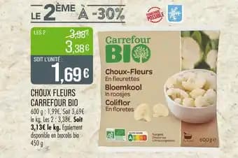 Carrefour BIO Choux-Fleurs En fleurettes