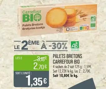 Carrefour Bio Palets Bretons
