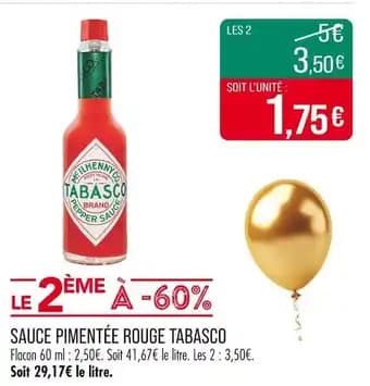 Promotion Exclusives de Tabasco : Découvrez l'Offre incontournable