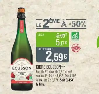 Promotion Exclusives de 6
Cidre : Découvrez l'Offre incontournable