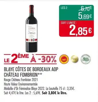 Promotion Exclusives de 2
Blaye côtes : Découvrez l'Offre incontournable
