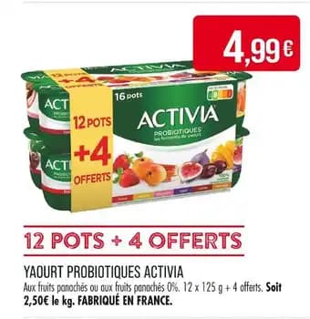 Danone Yaourt probiotiques activia