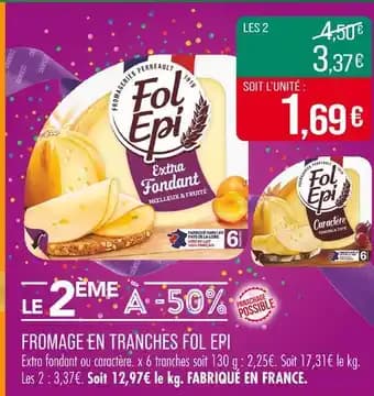 Promotion Exclusives de 2
Fromage en tranches : Découvrez l'Offre incontournable