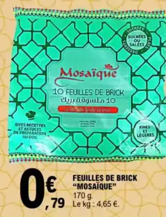 "MOSAÏQUE" Feuilles de brick 170 g