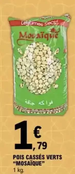 “MOSAÏQUE” Pois cassés verts 1 kg
