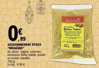 “MOSAÏQUE” Assaisonnement épices 100 g