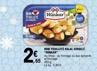 “HÜNKAR” Mini feuilleté halal surgelé 450 g