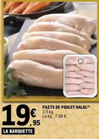 Filets de poulet halal 2,5 kg