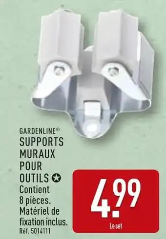 GARDENLINE Supports muraux pour outils