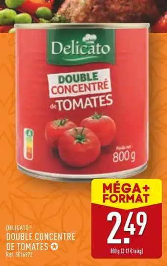 DELICATO Double concentré de tomates