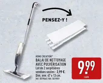 Home creation balai de nettoyage avec pulvérisation 47 x 13 cm