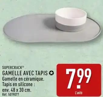 Supercrack gamelle avec tapis 48 x 30 cm