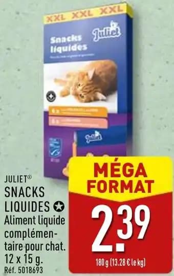Juliet snacks liquides 180 g