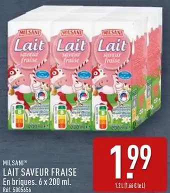Milsani lait saveur fraise 200 ml