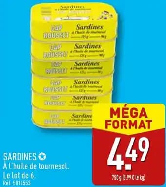 Promotion Exclusives de 20
            
        
        Sardines : Découvrez l'Offre incontournable