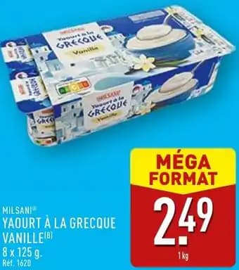 Milsani yaourt à la grecque vanille 1 kg