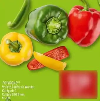 Promotion Exclusives de 5
            
        
        Poivrons : Découvrez l'Offre incontournable