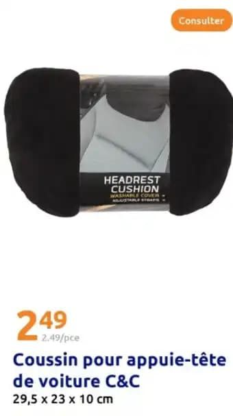 Coussin pour appuie-tête de voiture C&C 29.5 x 23 x 10 cm