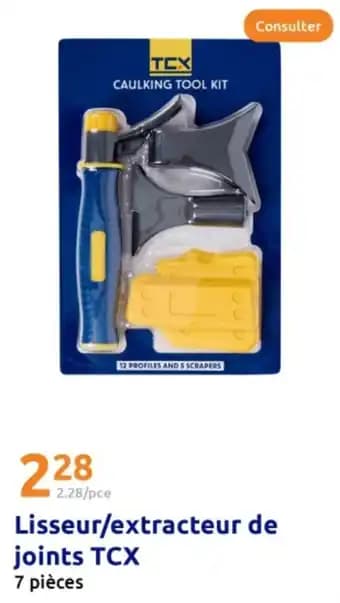 Lisseur/extracteur de joints TCX