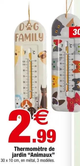 Thermomètre de jardin Animaux