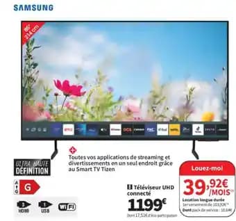 SAMSUNG Téléviseur UHD connecté