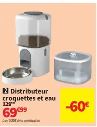 Distributeur croquettes et eau