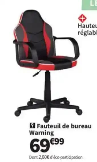 Fauteuil de bureau Warning