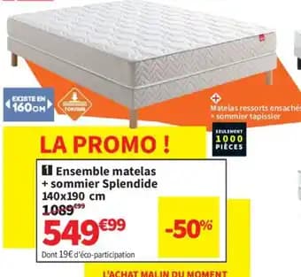 Ensemble matelas + sommier Splendide