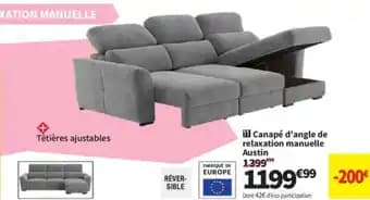 Promotion Exclusives de 19
Canape d'angle : Découvrez l'Offre incontournable