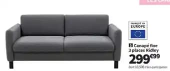 Canapé fixe 3 places Ridley