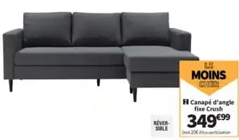 Canapé d'angle fixe Crush