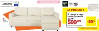 Canapé d'angle convertible Rosali