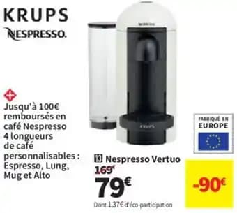 Promotion Exclusives de 1
Krups nespresso : Découvrez l'Offre incontournable