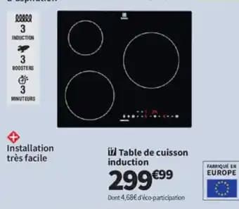 Table de cuisson induction