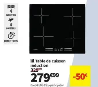 Table de cuisson induction